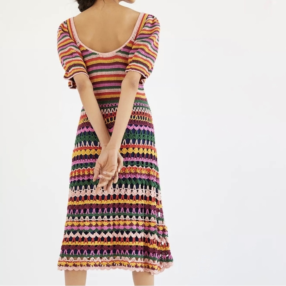 FARM Rio Multicolor Striped Midi Dress